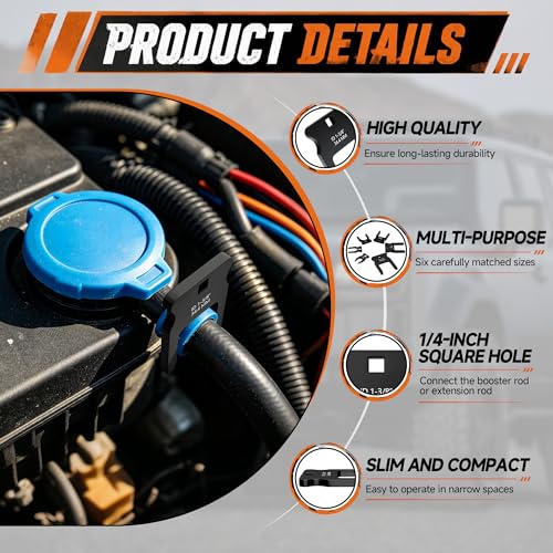 Fuel Line Disconnect Tool Set, 6 PCS DEF Line Removal Tool for Diesel Mechanic, Automotive Fuel Disconnect Tools for Fuel, Coolant, Breather Lines & Quick Disconnect Fittings