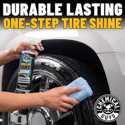Chemical Guys, ShineLogic Tire Shine & WonderWave Applicator Kit, 20 oz | High-gloss tire dressing with a WonderWave foam applicator for even, deep black shine, two bottles - style: 20 oz KIT (Pack of 2)