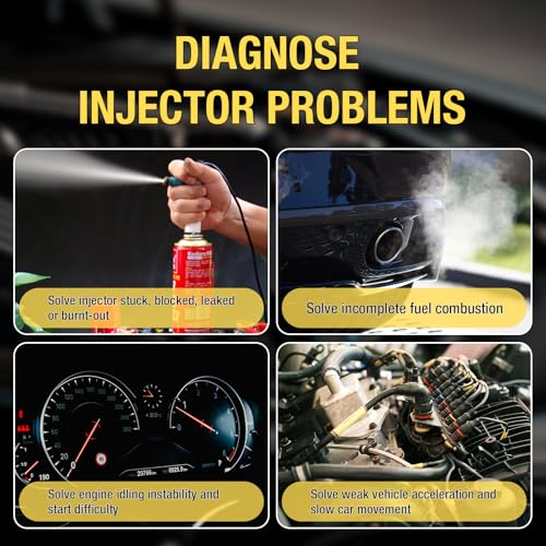 EM276SET Fuel Injector Tester & Adapter DIY Cleaning Tool Kit Set (Fuel Injector Tester + Adapter) Fuel System Cleaner Gasoline Engines - color: Fuel Injector Tester + Adapter