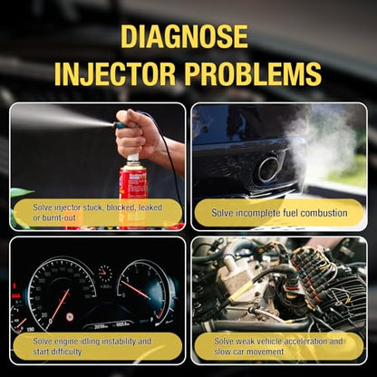 EM276SET Fuel Injector Tester & Adapter DIY Cleaning Tool Kit Set (Fuel Injector Tester + Adapter) Fuel System Cleaner Gasoline Engines - color: Fuel Injector Tester + Adapter