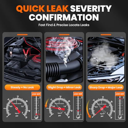 ANCEL S3000-US Automotive Smoke Machine Leak Detector with Built-in Air Compressor, Smoke Tester Automotive for EVAP, Vacuum, Fuel System with Pressure Gauge & Adjustable Flowmeter