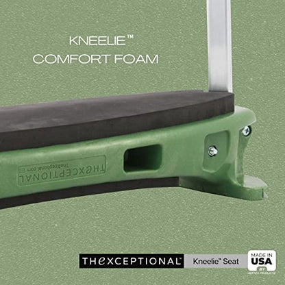 TheXceptional Kneelie with Tush Pad | Kneeling Bench for Gardening | Ergonomic Garden Stool Kneeler with Handles | Garden Kneelers for Gardeners | Made in USA by Vertex Products | Model EX152