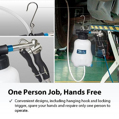 FIRSTINFO Patented 1.1L Vacuum Brake Bleeder, Hands-Free Operation | Air-powered vacuum • One-person operation • Stable base design • Brake/clutch service • Made in Taiwan - size: 1.1L
