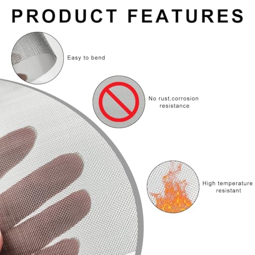 5 PCS Plastic Welding Mesh, 5.9 x 7.9 inch Reinforcing Stainless Steel Woven Wire Mesh, Car Bumper Repair Wire Cloth Welding Kit for Window Screen Fireplace Nets
