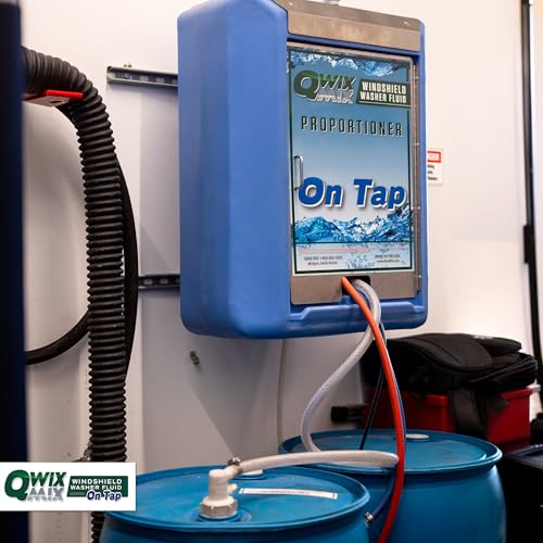 Qwix Mix 1-Gallon Windshield Washer Fluid Concentrate, Makes 500 Gallons, Biodegradable Bug, Grime & Dirt Remover Fluid, Commercial-Grade Streak-Free Glass Cleaner for Cars, Trucks & Fleets - color: Deep Blue