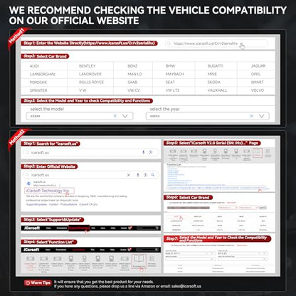 iCarsoft VAWS V2.0 2026 Ver All System Diagnostic Tool for VW Audi Bentley Bugatti Seat Man LD Skoda Etc 9 Services Live Data Battery Test OBD2 Scanner Lifetime Free Update Check Engine Code Reader