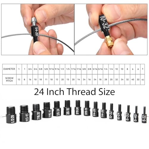 Nut and Bolt Thread Checker, Bolt Size Finder, 45 Male/Female Thread Gauges (24 Inch & 21 Metric) Thread Checker Standard and Metric, Bolts and Nut Identifier Gauge - size: 45 Gauges (24 Inch & 21 Metric)
