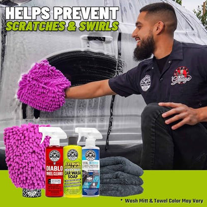Chemical Guys, 7-Piece Car Cleaning Kit, Wash, Wheel & Interior Cleaners | Everything a first-time detailer needs for a full inside-and-out clean without buying pieces one at a time - style: KIT