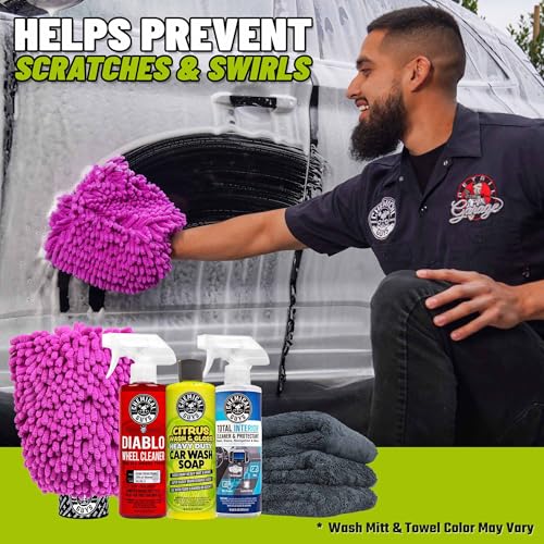Chemical Guys, Car Wash & Interior Detailing Kit, Soap, Cleaner & Towels | Covers outside and inside in one box so a weekend driver can do a full detail without buying pieces separately - style: KIT + BAG