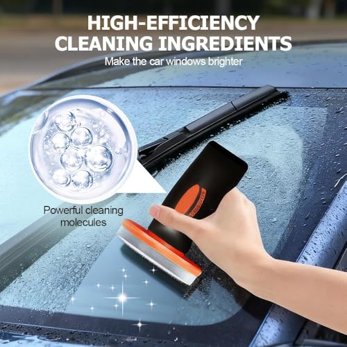 Glass Emulsion Professional Windshield Cleaner Advanced Car Window & Glass Scrubber, Removes Water Spots, Oil Film & Road Grime, Comes With Microfiber Towel (100g) (4 Pcs) - color: 4 Pcs