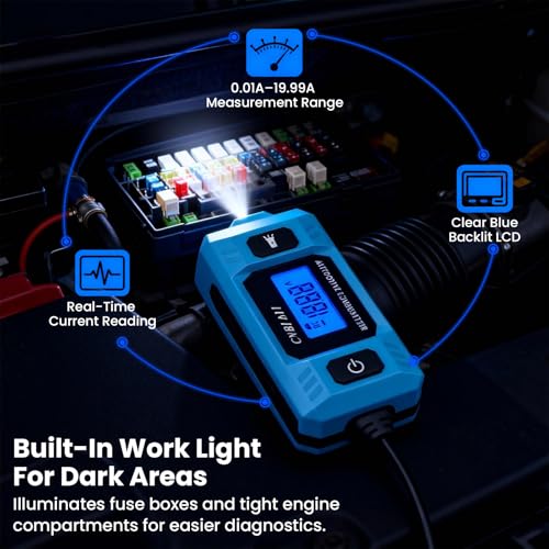 Car Fuse Relay Tester Automotive Probador De Relay Automotriz Circuit Fusibles De Carro 12v Corriente Automotriz Probe Tester Tool Parasitic Draw Auto Testeador Test Light Breaker Finder