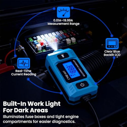 Car Fuse Relay Tester Automotive Probador De Relay Automotriz Circuit Fusibles De Carro 12v Corriente Automotriz Probe Tester Tool Parasitic Draw Auto Testeador Test Light Breaker Finder