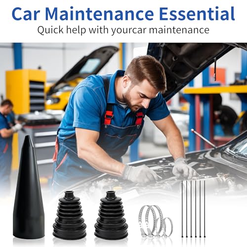2PCS CV Axle Boot Repair Kit with Expander Tool and Clamps, Split CV Boot Repair Kit for 20-25mm Shafts to Protect Universal CV Joints, fits Select Joint for 2.41" 2.81" 3.43" Calibers