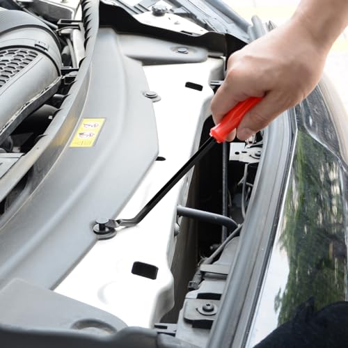 8 Pcs Auto Trim Removal Tool Kit Plastic Pry Tool & Clip Remover Pliers for Car Panel Dashboard Door Clips and Upholstery,No Scratch Plastic Trim Repair Tools Set-Red