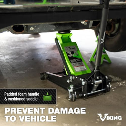 AFF Viking 3.5 Ton Floor Jack - Low Profile Car Jack with Lightning Lift Hydraulic - Heavy Duty - style: Low Profile