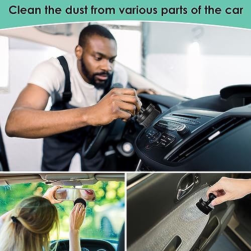 Dreyoo 2 Pack Car Tire Shine Applicator Brush with Seal Cover Included | Automotive Tire Dressing Applicator, Detailing and Car Wash Kit for Vehicles Shine Polish Wax, High Density Soft Bristles
