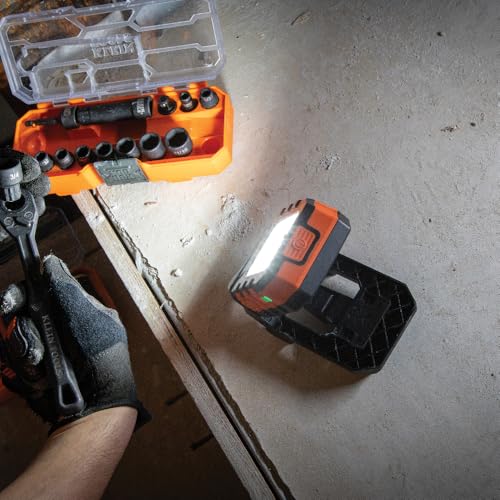 Klein Tools 56416 Rechargeable LED Work Light, 1000-Lumens, Magnetic Work Light with 3 Modes, 360-Degree Rotation and Kickstand, Compatible with MODbox Rail System