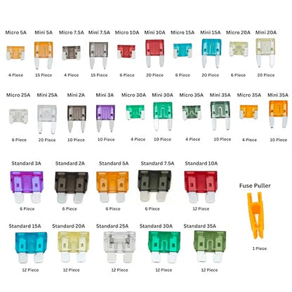 NEIKO 50501A Car Fuse Master Assortment Set, 300pc, Fast Acting, Auto Fuses Kit, Standard, Micro & Mini Sizes, 2A, 3A, 5A, 10A, 15A, 20A, 30A, 35A & 40 Amp, Marine Boat, Automotive, RV, Car Fuse Kit - style: Standard, Mini, Micro Car Fuse Set (2A–40A)