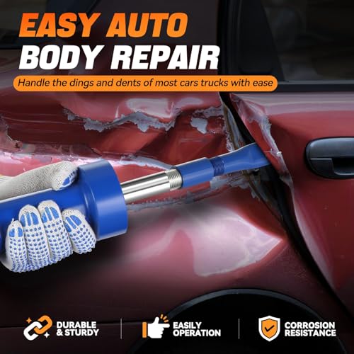 Auto Dynasty 14pcs Slide Hammer Set Car Dent Remover Tools Slide Hammer Dent Puller Set Auto Body Dent Removal Kit Repair Frame Set Car Dent Remover Tools for Cars Trucks More