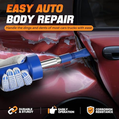 Auto Dynasty 14pcs Slide Hammer Set Car Dent Remover Tools Slide Hammer Dent Puller Set Auto Body Dent Removal Kit Repair Frame Set Car Dent Remover Tools for Cars Trucks More