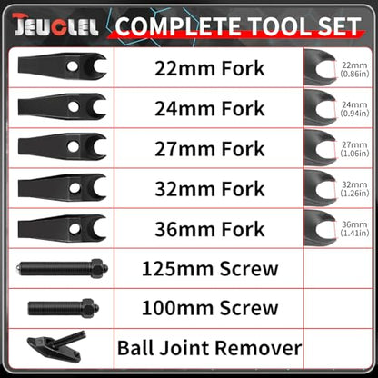 Ball Joint Separator Kit Compatible with BMW Benz Land Rover Audi Porsche, Heavy Duty Tie Rod Removal Tool 22mm 24mm 27mm 32mm 36mm Tie Rod Ends Remover Tool Control Arms Steering Knuckles