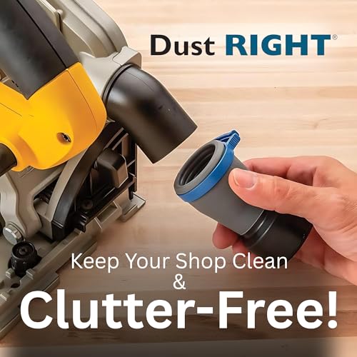 Rockler Dust Right FlexiPort Expandable Power Tool Hose Kit 3-12 Ft | Expandable Hose – Flexible Dust Collection – Dust Hose Kit – Expands 3–12 ft – FlexiPort System