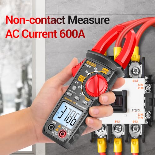 ANENG Digital Clamp Meter,Multimeter Tester,600A AC/DC Current,Voltage,NCV | 4000 Count Amp Voltmeter Measure AC/DC Voltage,Capacitance,Resistance,Diodes,Continuity,Frequency,Backlight Electrical Tools - style: 4000 Counts AC/DC Current
