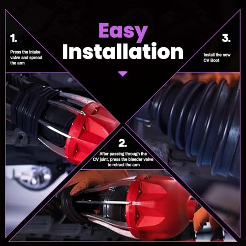 Upgrade Universal CV Joint Boot Installation Tool Kit w/ 2 CV Boots, Fits 26mm-34mm Shafts, Premium Silicone, Seals Out Dirt & Moisture, w/Stainless Steel Clamps, For Cars/Trucks - size: Kit 3