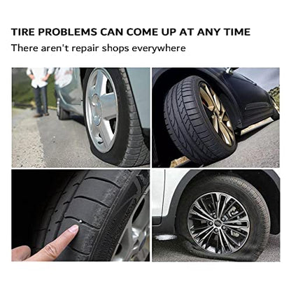 OFBAND 30PCS 4" Car Heavy Duty Tire Plugs,Black Tire Repair Plugs with Strong Viscosity for Fixing Flat Tire,Universal Rubber Tire Plug Kit Fits Car Truck SUV Motorcycle with Tubeless Tire
