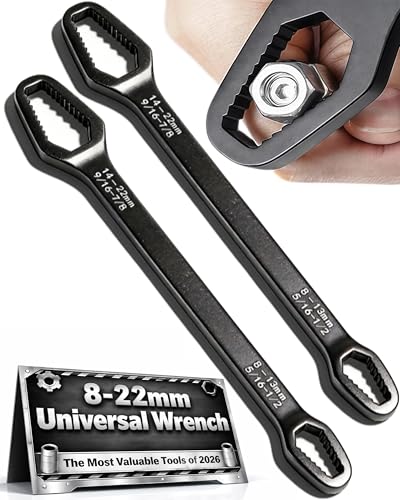 Universal Car Torx Wrench, Universal Self Adjusting Wrench, Double Ended Torx Wrench, Adjustable Double-Sided Wrench, 8-22mm Universal Wrench Receive for Home Car Repair (C(2pcs)) - color: C(2pcs)