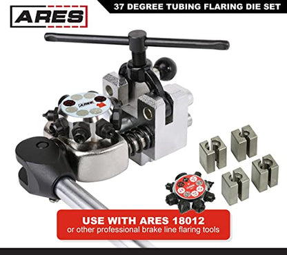 ARES 18077 – 37 Degree Professional Flare Die Set – for Use with Professional Brake Line Flaring Tools – Use with Flaring Tool to Form Flares in Steel, Stainless Steel, Copper, and Aluminum Tubing - size: 37 Degree Tubing Flaring Die Set