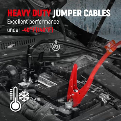 TOPDC 2 Gauge 20ft Jumper Cables - Ultimate Power for Instant Jump Start, Heavy Duty Booster Cables for Car, Truck & SUV Batteries, Includes Carry Bag - size: 2 Gauge, (20FT)