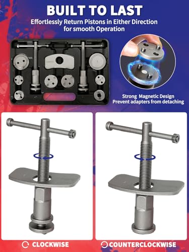 Brake Caliper Compression Tool 24-Piece Heavy Duty Disc Brake Piston Caliper Compressor Rewind Tool