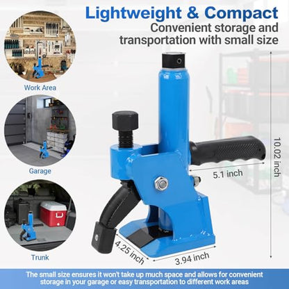 Manual Tire Bead Breaker with Handle and Rubber Pad, Fit for 38 and 42 Inches Tires Changer, Easy-Operated Tire Repair Tool for ATVs, UTVs, Tractors, Trucks, Heavy Duty Tires Car Repair (Blue)