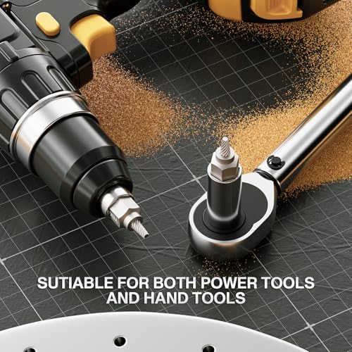 25Pcs Screw Extractor Set, Multi-Spline Easy Out Bolt Extractor Set | Hex Head Extractor Set for Removing Stripped, Broken Rusted Bolts Screws, Cr-Mo Steel - size: 25 Pieces