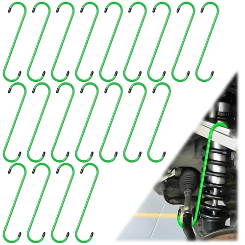 BFXM 20PCS Brake Caliper Hanger Caliper Hangers Hooks with Rubber Tips | Durable Steel, Rust-Proof Automotive Tools for Braking, Axle, Suspension, Herramientas para Extensión de Frenos - color: Green-20PCS