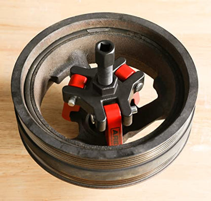 ARES 71002 - Harmonic Balancer Puller Kit - Adjustable 3-Jaw Puller Fits Most Late Model Automobiles & Trucks - Remove Damper Pulleys in Tight Engine Compartments Without Removing The Radiator - size: Harmonic Balancer Puller Set