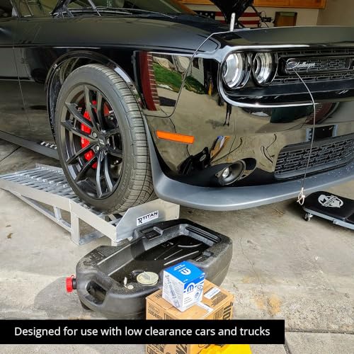 Low Profile Car Service Ramps for Oil Change, 1,500 GAWR, 12.5" Lift, Pair
