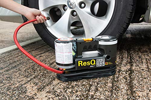 AIRMAN ResQ Pro+ Tire Repair Kit - Air Compressor Flat Tire Fix & Inflator Kit with Tire Foam Sealant, LED Light - Emergency Roadside Solution for Cars, SUVs, Minivans