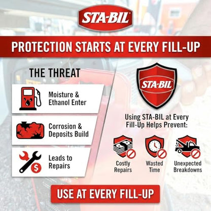 STA-BIL In-Season Protection Fuel System Treatment & Injector Cleaner, 10 oz 12-Pack | Fuel system and injector cleaner that helps improve performance while protecting against corrosion & ethanol damage - size: 10 Fl Oz (Pack of 12)