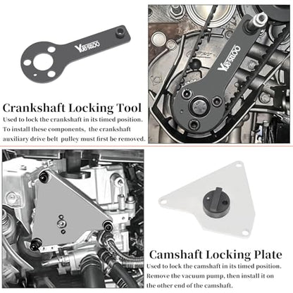 Engine Timing Tool Kit | Compatible with Alfa Romeo Lancia Delta Chrysler Delta Dodge Dart Jeep Compass Renegade Fiat Multiair 1.4 Engine, with Gloves