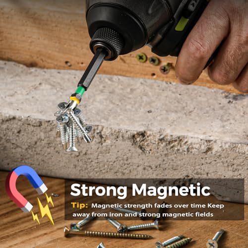 3-Inch Anti-Slip Phillips Impact Bits PH2,S2 Steel Drill Bits,360° Laser-Etched Magnetic Screwdriver Bit, CNC Precision, 1/4" Hex Shank for Furniture, Cabinets, Drywall & Carpentry | 5-Pack - color: Phillips #2, size: 3 inch