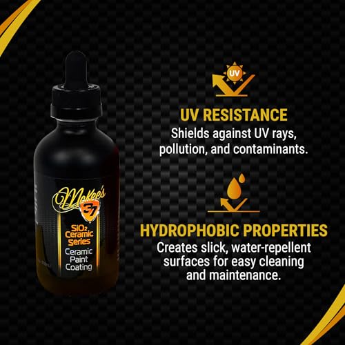 McKee's 37 - Ceramic Paint Coating - Ultimate Shine, Protection, & Hydrophobic Properties for Car Paint - size: 4 oz. Kit with Applicator + Towel