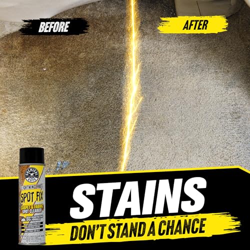 Chemical Guys Lightning Fast Carpet Spot Cleaner With Nifty Carpet And Upholstery Brush Kit, Fabric Stain Extractor Interior Cleaning System For Car Carpets Seats Floor Mats And Upholstery - 18 Fl Oz - size: KIT With Brush