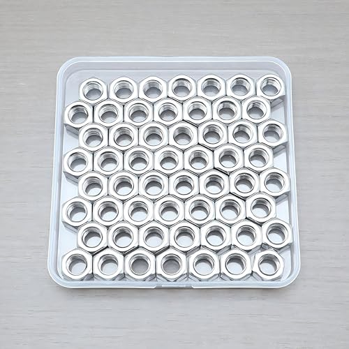 55 Pcs 3/8-16 Hex Nuts, 304 Stainless Steel | Standard Inch Coarse Thread, Hardware Nuts - size: 3/8"-16 (55Pcs)