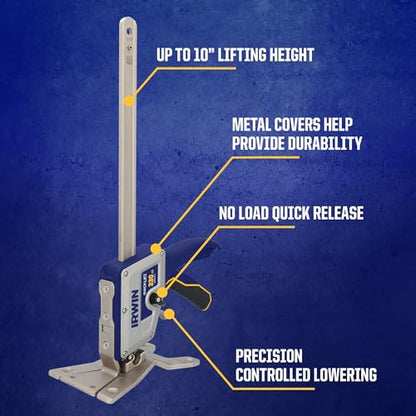 IRWIN Quick-Lift Construction Jack, Hand Lifting Jack Tool, Multifunctional, Lift up to 10" and Capacity 330 lbs (IRHT83100) - size: Single