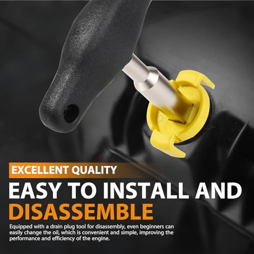 6 Pack Oil Drain Plug Compatible with Ford F-150 F150 Mustang Bronco Explorer Edge Lincoln with Removal Tool