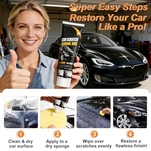 2026 Upgraded Car Scratch Remover for Vehicles, Professional Car Paint Scratch Remover for Light Medium Scratches, Car Scratch Repair Kit Safe for All Paint Colors, Easy to Use Auto Detailing Polish