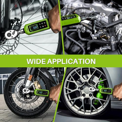 3/8" Digital Torque Wrench-0.66-44.2Ft.Lb for Bike Motocycle Repair | Electronic Torque Wrench 3/8 Drive(0.9-60 N.m), Vibration Buzzer LED Indicator,±2% Acc. Five Units for Precision Parts Engine - style: 3/8" 0.66-44.25 Ft-Lb Set