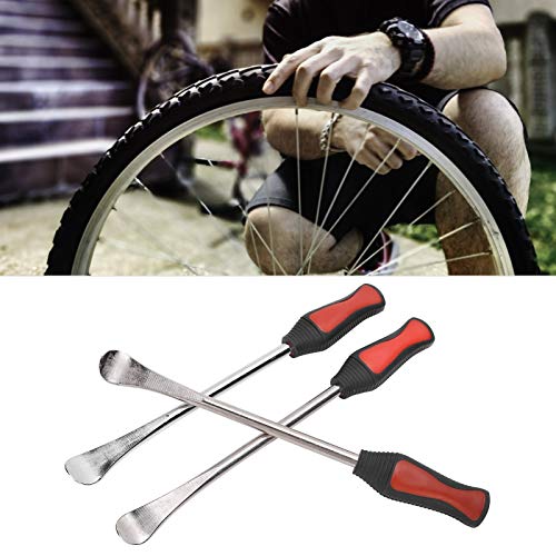 11in Tire Iron Spoons, Tire Spoon Lever Iron Tool, Changing Tire Lever Bar Set, Tire Changer Remove Tyre Heavy Duty Stainless Steel for Motorcycle Bike Scooter Mower(3PC)
